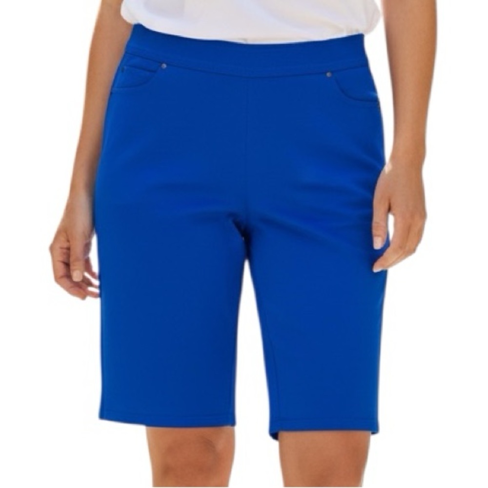 Kim Rogers Vibrant Blue Flat Front Shorts